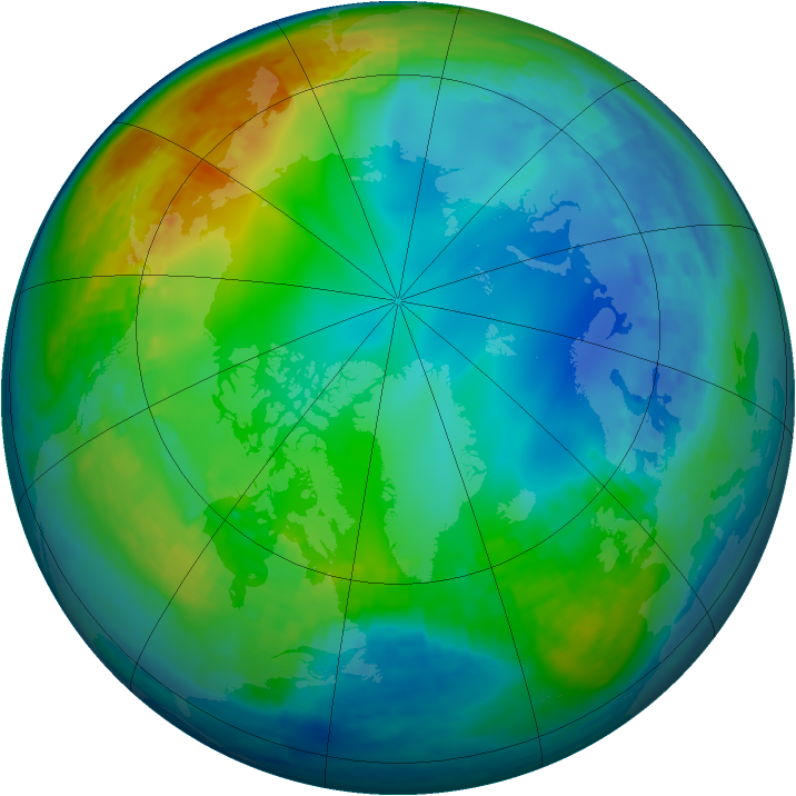 Arctic ozone map for 23 November 2002